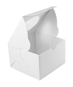 Bakery White Box - 12x12x8 cm with window for Donuts / Bakery Box - 10/Case