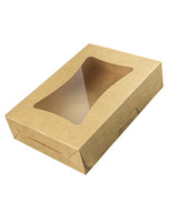 Bakery Kraft Box - 23x16x5.5 cm with window for Donuts / Bakery Box - 10/Case