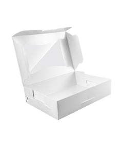 Bakery White Box - 23x16x5.5 cm with window for Donuts / Bakery Box - 10/Case