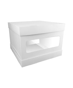 Tall Cake Box / White Color - 40x40x H:32cm with window - 1/Case