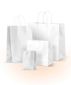 Delivery bag with handle / Base: 19.5x18 cm H:25 cm - white - 10pcs