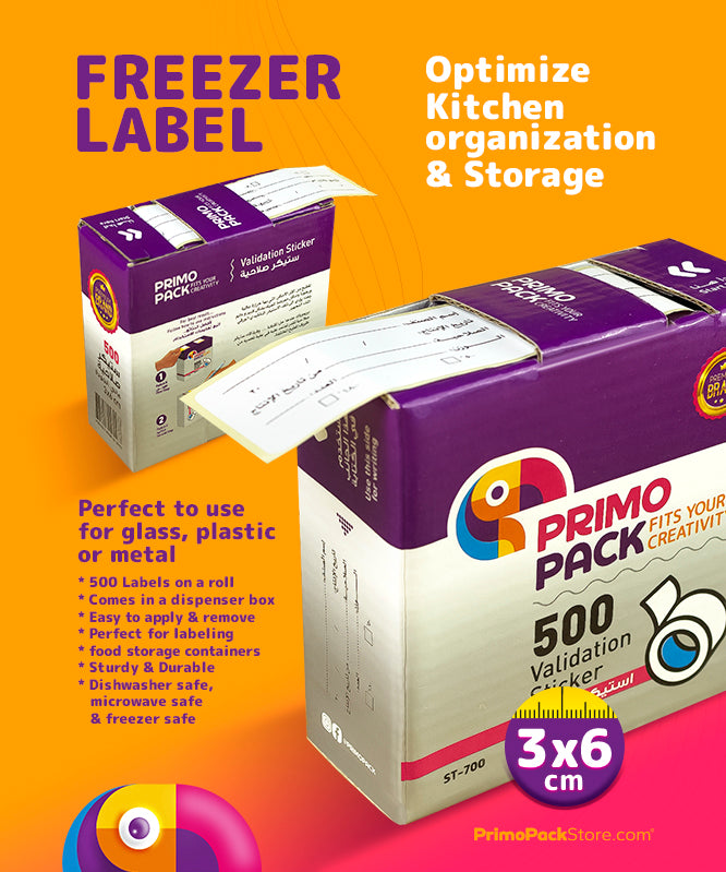 Freezer Labels 3x6 cm white self adhesive - Pack of 500 Label