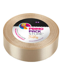 Satin Ribbon / light Gold - Width 2 cm - 1/Case