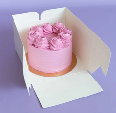 Tall Cake White Box - 25x25x H:18cm with window - 5/Case