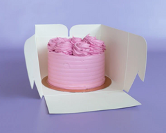 Tall Cake Kraft Box - 25x25x H:22cm with window - 5/Case