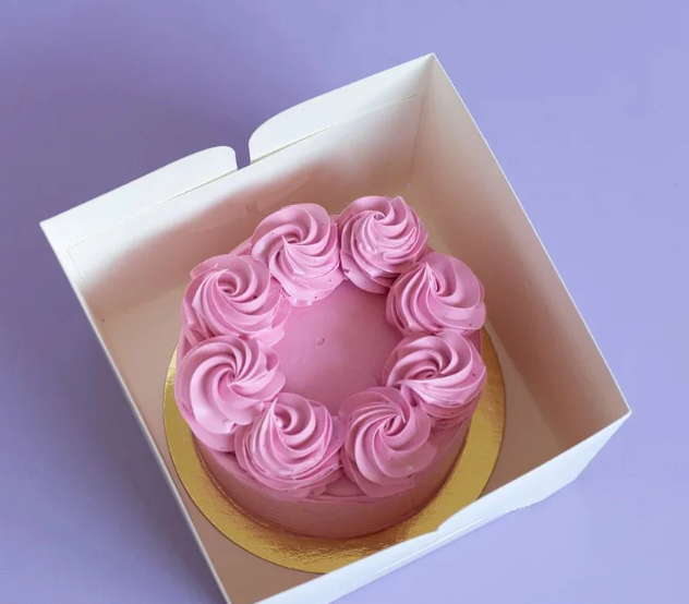 Tall Cake Kraft Box - 25x25x H:18cm with window - 5/Case